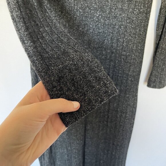 For the Republic long sleeved gray maxi dress knit material women's size medium - Picture 4 of 8